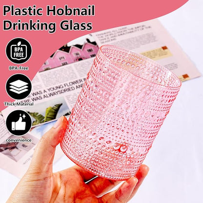 YOUBET 24PCS Pink Plastic Drinking Glasses - Image 4