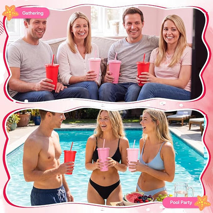 24 Pack Plastic Tumblers with Lids and Straws, Reusable Cups with Lids Plastic - Image 7