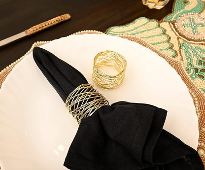 Durable Metal Iron Napkin Rings - Image 2
