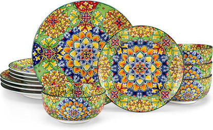 vancasso 12 Pieces Dinnerware Sets, Porcelain Dishes Set by vancasso