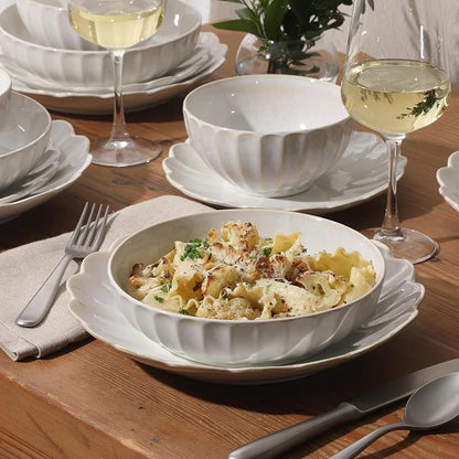 Gibson Elite Malibu Shore 16 Piece Scallop Stoneware Reactive Glaze Ceramic - Image 5