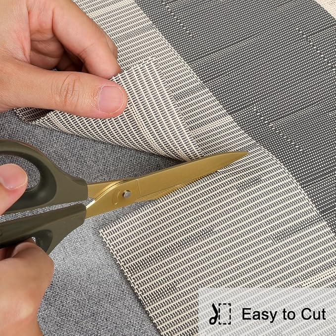 Table Runner 53 Inches Long, Vinyl Woven Farmhouse Table Runners | Washable - Image 5