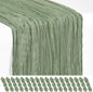Showgeous 18 Pack Sage Green Cheesecloth Table Runner, 17 x 108 Inches | Boho by Showgeous