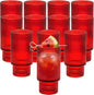 XKXKKE 12 oz Ribbed Drinking Glasses Set of 12, Highball Glass Cups Ridged by XKXKKE