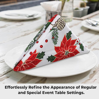 Urban Villa Cloth Napkins Set of 12(20x20)100% Cotton Dinner Napkins Cloth Washable Soft Durable Reusable Absorbent Napkins Ideal for Farmhouse Parties Hotel Lunch Restaurant Dinner Napkins-Pine Cone