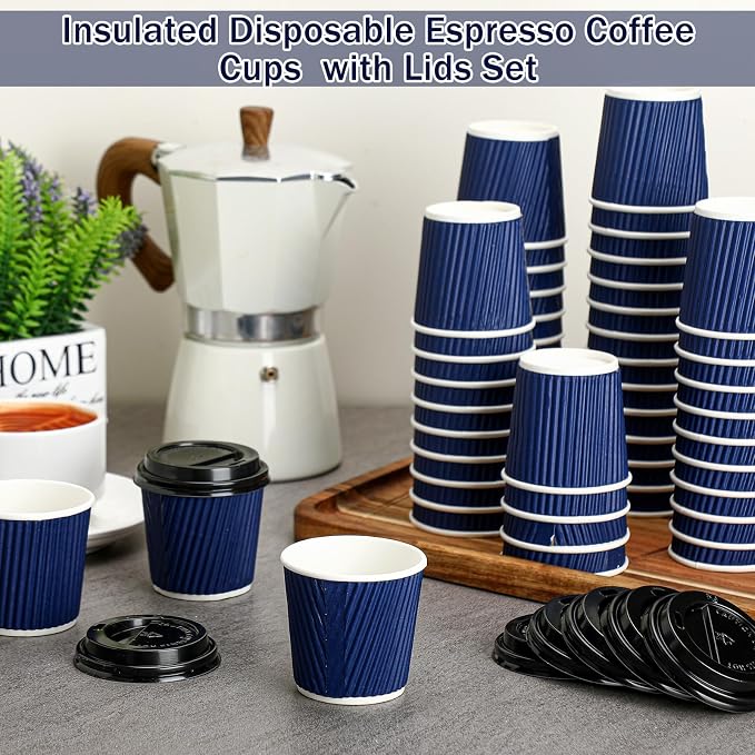 Uiifan 100 Set 4oz Disposable Espresso Cups - Image 3