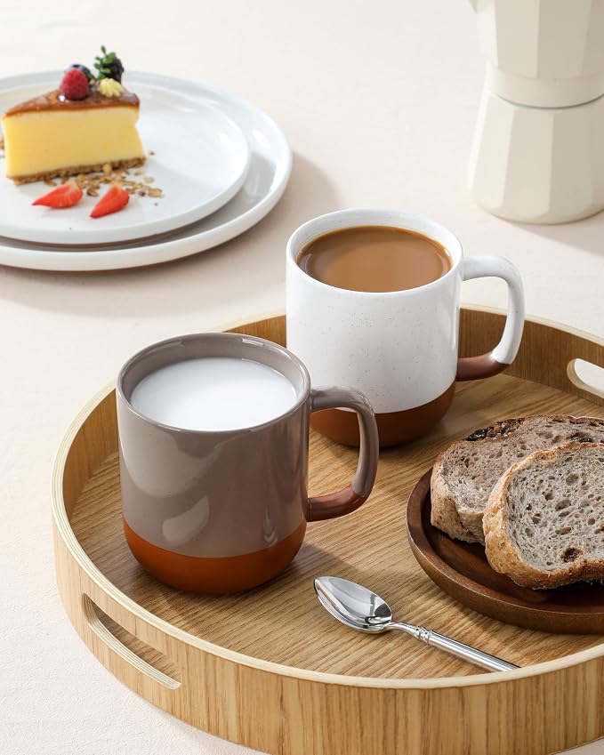 MALACASA Ceramic Coffee Mugs Set of 4, 16oz Coffee Cups, Modern Farmhouse Mugs - Image 7