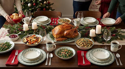 Royal 24-Piece Porcelain Dinnerware Set - Image 9