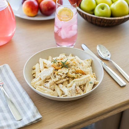 Grow Forward Premium Wheat Straw Pasta Bowls - 42oz Unbreakable Wide & Shallow - Image 2