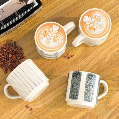 Pilnocok Ceramic Coffee Mugs Set of 4, 10 oz Blue and White Pattern Cups | - Image 5