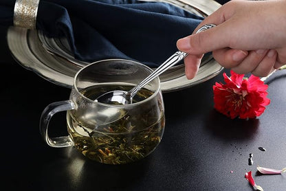 New Star Foodservice Rose Pattern 18/0 Stainless Steel Teaspoon, Commercial - Image 8