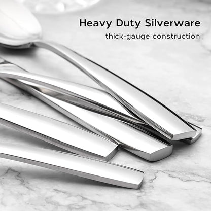Onader 60 Piece Heavy Duty Silverware Set, Stainless Steel Flatware Cutlery Set - Image 2