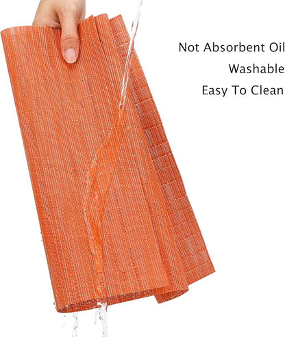 Myir JUN Orange Table Runner Home Decor Dining Table Runners | Vinyl Table - Image 7
