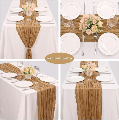 12 Pack Cheesecloth Table Runner 35x72 Inch Boho Gauze Table Runner Rustic - Image 5