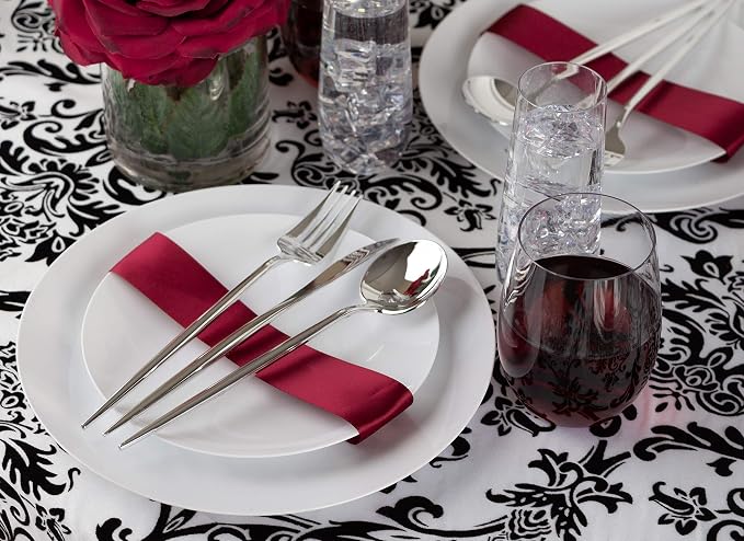 PLASTICPRO 64 Piece Combo Plates Set includes 32 7'' inch Plates & 32 10'' - Image 7