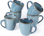 GBhome Ceramic Coffee Mugs Set of 6, 12oz Stoneware Coffee Mugs Set by GBhome