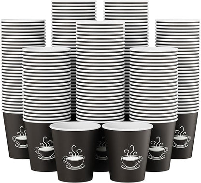 TV TOPVALUE 10 oz Paper Coffee Cups, Hot Coffee Tea Latte, Morning Breakfast by TVTOPVALUE