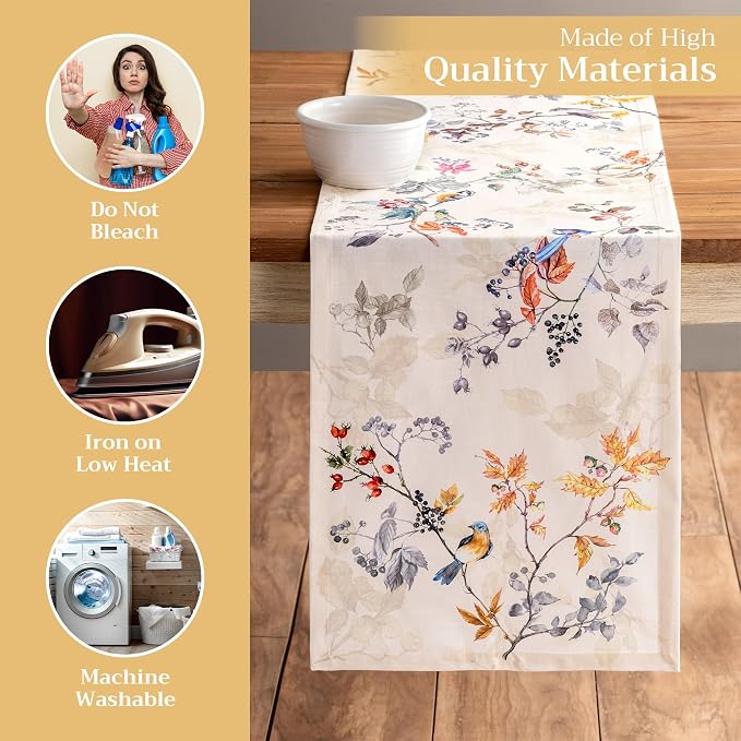 Maison d' Hermine Table Runner 100% Cotton 14.50" x 108" | Table Runners 108 - Image 3
