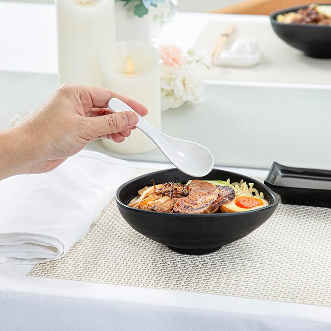 Restaurantware Voga Asian Soup Spoon 10 Dishwashable Ramen Spoons - Image 5