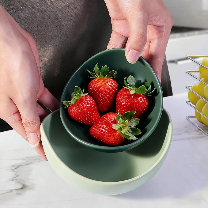 Notakia Salad Decorative Bowls Lotus Shaped Pasta Bowls Dishwasher Safe - Image 6