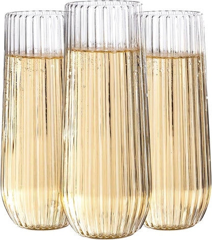 Ciaell 48 Pack Plastic Champagne Flutes by Ciaell