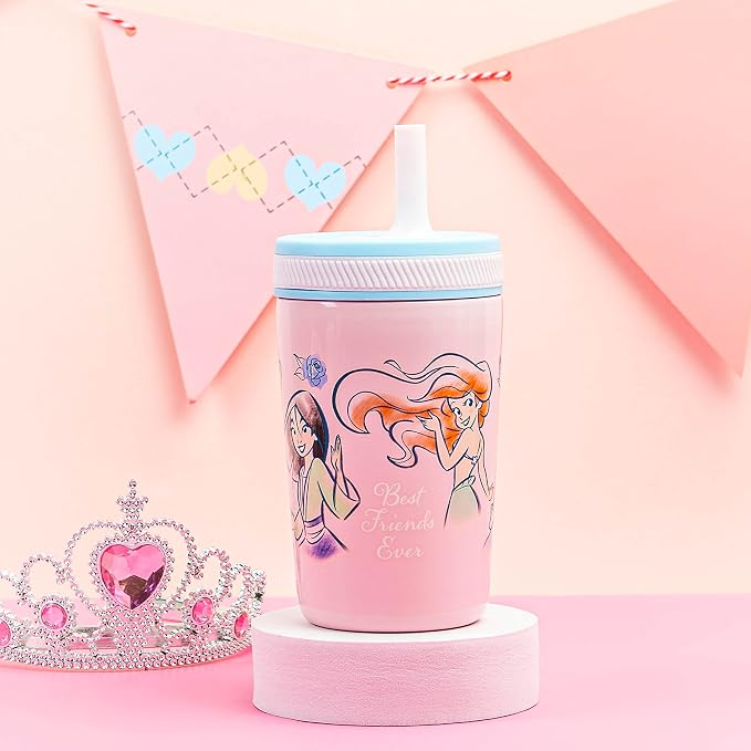 Zak Designs Disney Princess Kelso 12oz Leak-Proof Toddler Straw Cup - Image 9