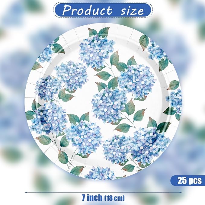 WRAPAHOLIC 25Pcs Floral Paper Plates - Image 2