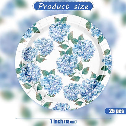 WRAPAHOLIC 25Pcs Floral Paper Plates - Image 2