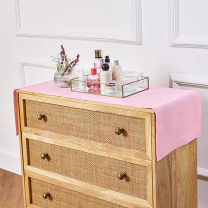 Solino Home 100% Pure Linen Table Runner Pink Lemonade, Fete 14 x 48 in | Table - Image 5