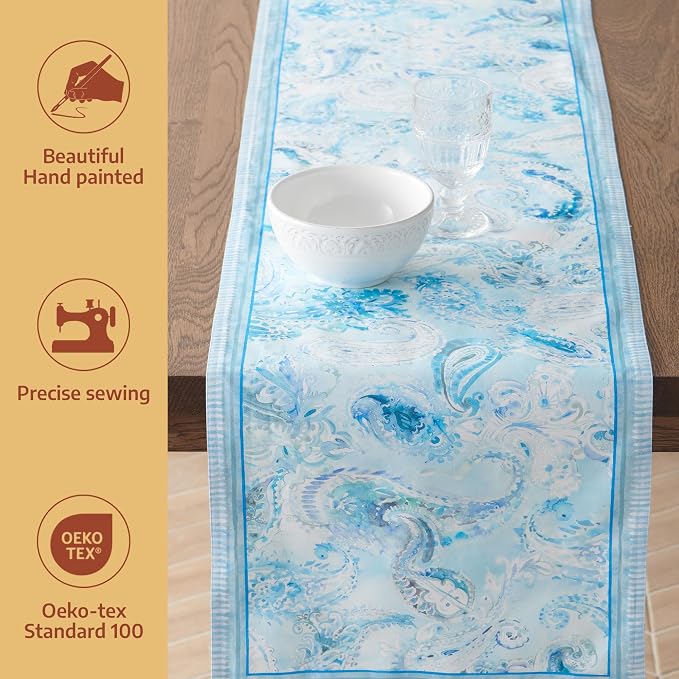 Maison d' Hermine Table Runner 100% Combed Cotton 14.5"x72" | Table Runners 72 - Image 2