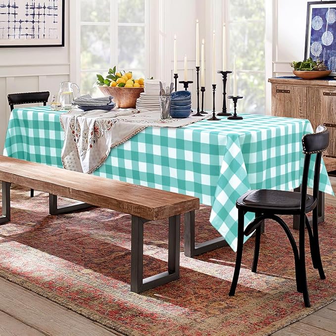 Checkered Tablecloth Rectangle, 70 x 90 Inch - Image 5