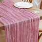 Asee'm Pink Cheesecloth Table Runner Summer 10FT Gauze Boho Sheer Rustic | by Aseem