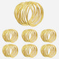 6 PCS Gold Metal Napkin Rings by Unknown