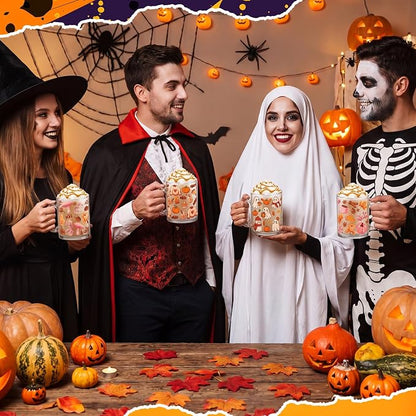 Tioncy 4 Pcs Halloween Coffee Mugs 12 oz Ghost Glass Cups - Image 5