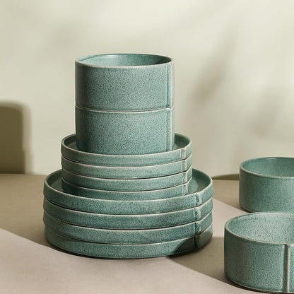 Stone Lain Bao 24-Piece Dinnerware Set Stoneware, Plates and Bowls Set - Image 7