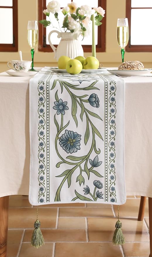 Designer French Linen Table Runner, Dining Table, Kitchen Decor, Thanksgiving - Image 5