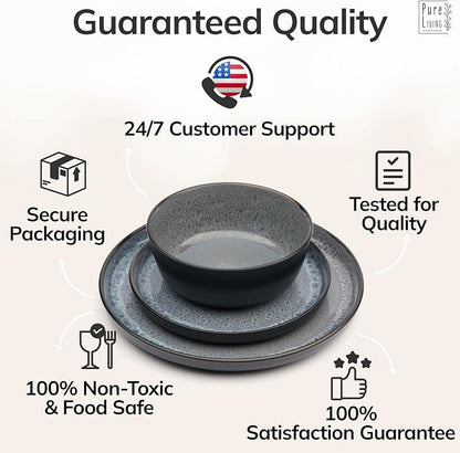 24 Piece Stoneware Dinnerware Set - Image 8