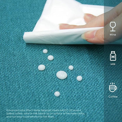 BALCONY & FALCON Rectangle Tablecloth Washable Wrinkle Resistant and Water Proof Table Cloth Decorative Linen Fabric Tablecloths for Dining Parties Kitchen Wedding and Outdoor Use (Lake Blue, 55x70)