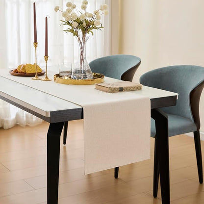 YATOJUZI Cream Table Runner Seasonal Fall Summer Kitchen Dining Coffee Table - Image 5