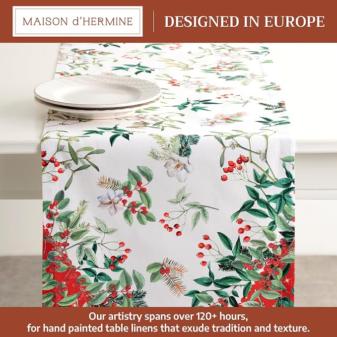 Maison d' Hermine Table Runner 100% Cotton 14.50" x 72" | Table Runners 72 - Image 2