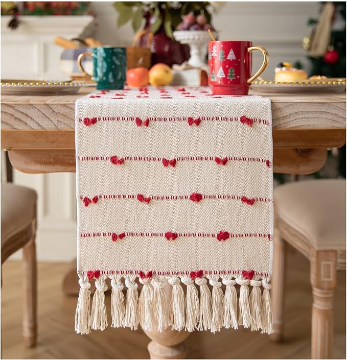 Caflife Christmas Valentines Table Runner 90 Inchs Long by Caflife