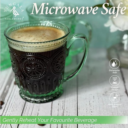 Green Glass Coffee Cups - Image 5