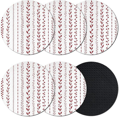 Simple Stripes Coasters Set of 6, Absorbent Coasters by Unknown