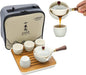 LURRIER Porcelain Chinese Gongfu Tea Set, Portable Teapot Set by LURRIERUS