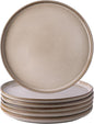 AmorArc Dinner Plates Set of 6, 10.5 Inch Reactive Glaze Ceramic Plates Set, Microwave, Dishwasher Safe, Scratch Resistant, Modern Large Dinnerware Dishes Set Kitchen Stoneware Plates