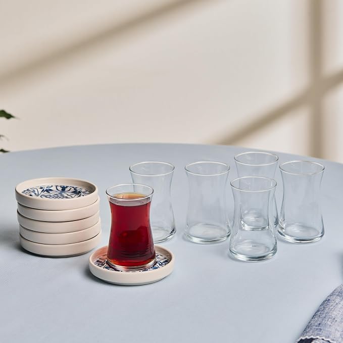 KARACA Mavili Turkish Tea Cups Set - Image 3