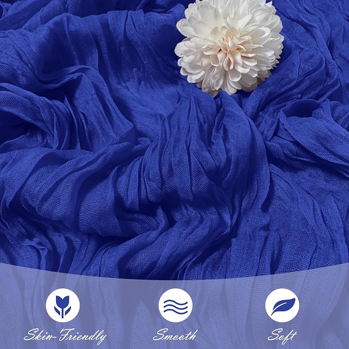 30 Pack Royal Blue Cheesecloth Table Runner 17 x 108 inch Cheese Cloth Table - Image 5