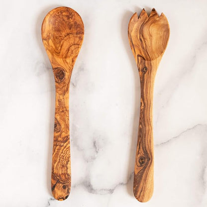 Olive Wood Salad Server Set - Image 7