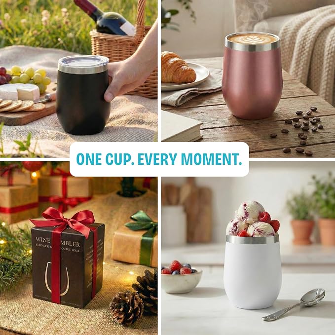CHILLOUT LIFE 12 oz Stainless Steel Wine Tumbler - Image 8