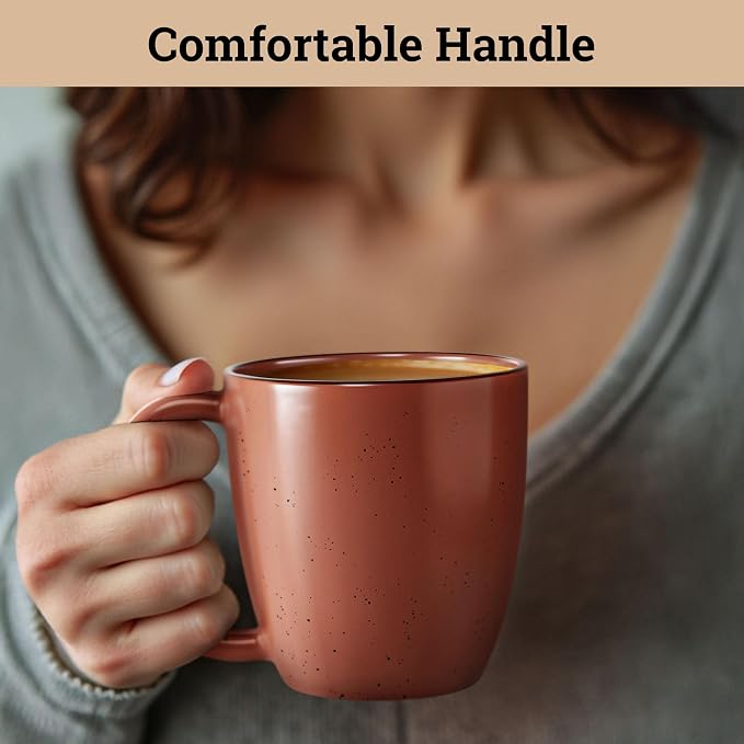 Ceramic Coffee Mugs Set of 4, 16oz Durable Microwave Safe Cups - Image 5